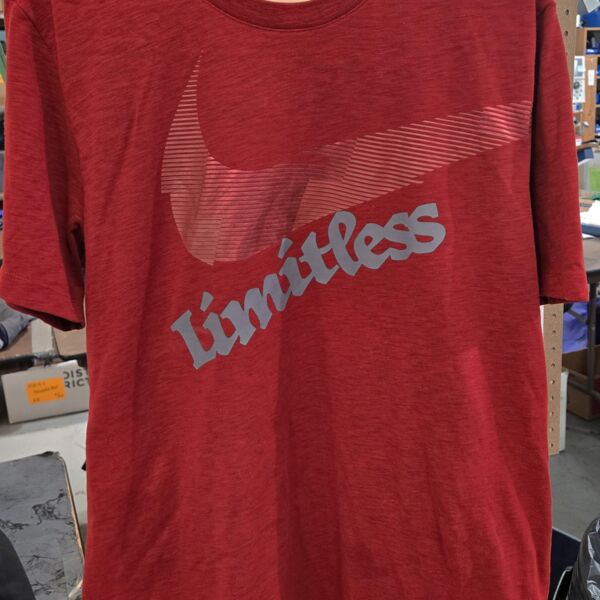 Nike Dri-Fit Running Short Sleeve Tee, Size L, Red Heather Upcycled Limitless Thumbnail
