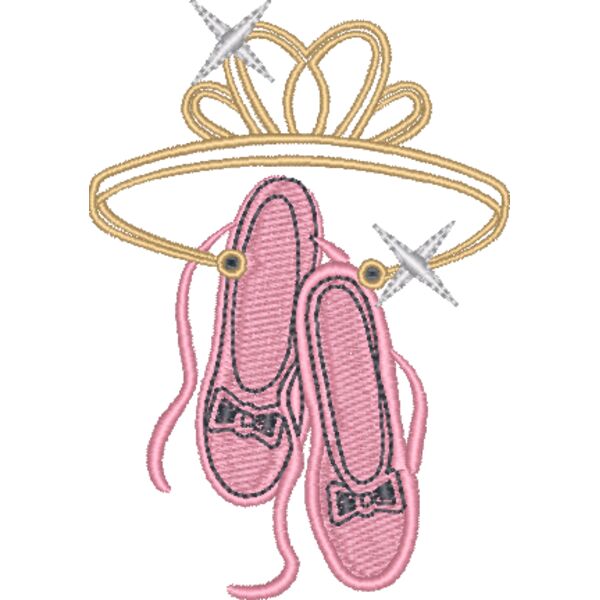 Ballet Slippers & Crown Thumbnail