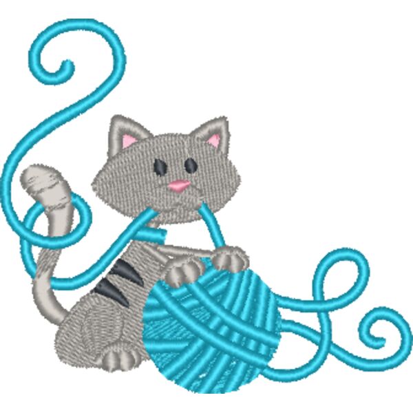 Cat & Yarn Ball Thumbnail